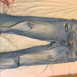 Hollister light wash ripped jeans